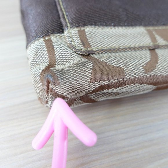 Coach Bag Womens Brown Crossbody Shoulder Purse Designer Monogram Logo Signature - Picture 7 of 16